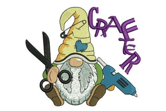 Crafter Gnome Embroidery Design