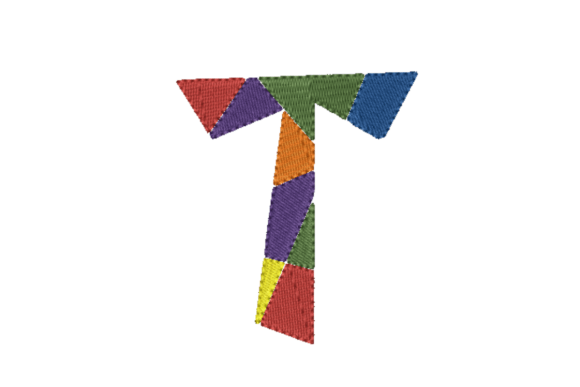 Diagonous T: A Bold Embroidery Design