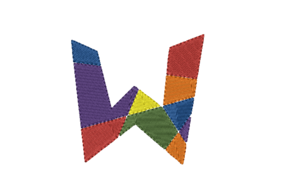 Diagonous W: A Bold Embroidery Design