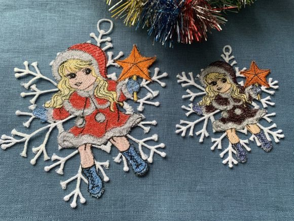 FSL Snow Girl Embroidery Design