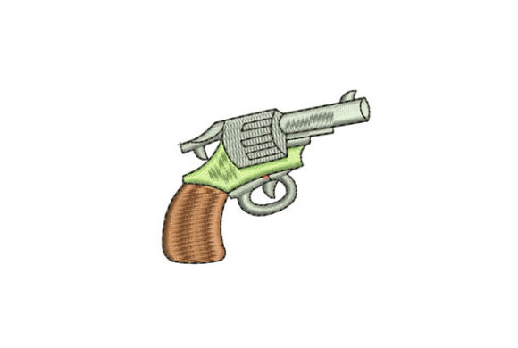 Gun: A Bold Embroidery Design
