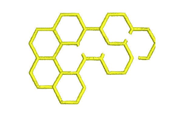 Honeycomb Line Embroidery Design