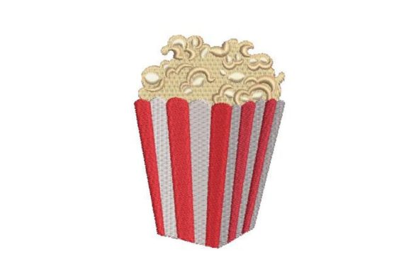 Movie Popcorn Embroidery Design