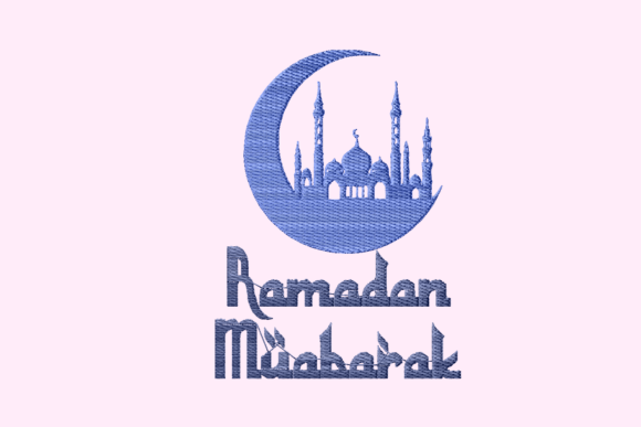 Ramadhan Mubarak Embroidery Design